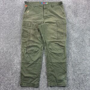 Empyre Cargo Pants Mens 32‎ Olive Green Military Style Double Knee Paratrooper